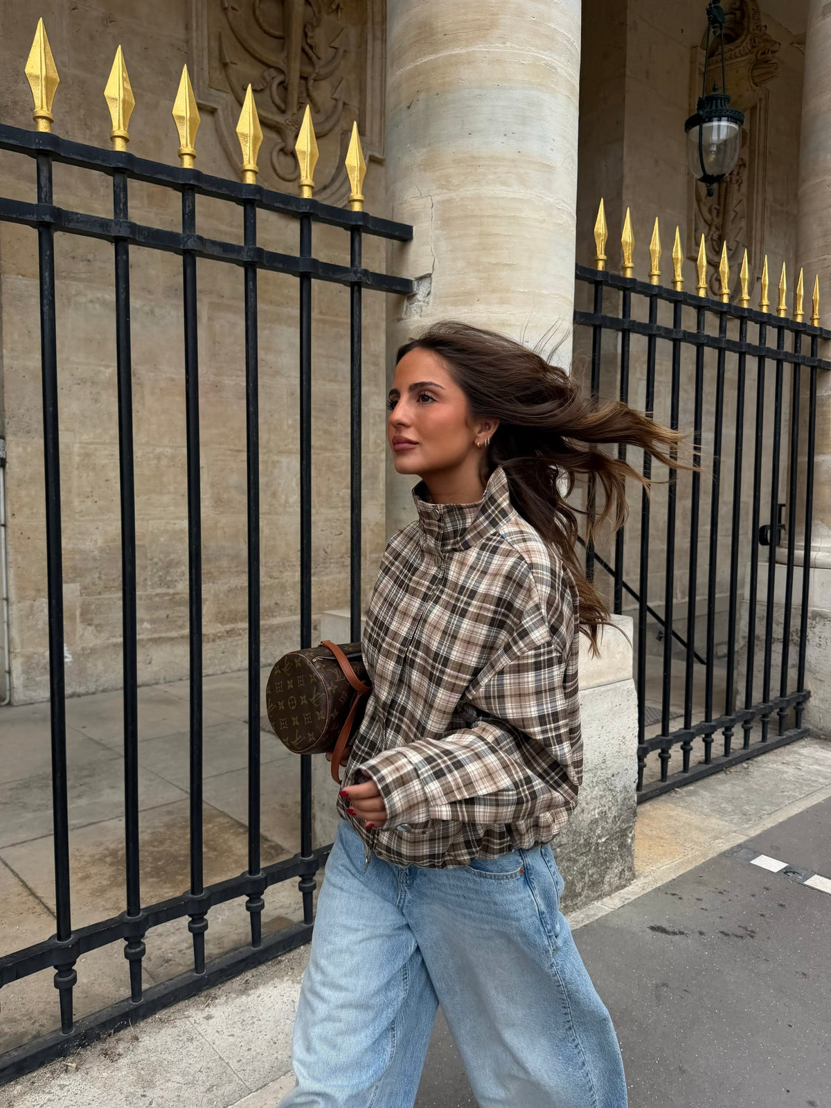 Capucine | Cazadora Bómber de Cuadros