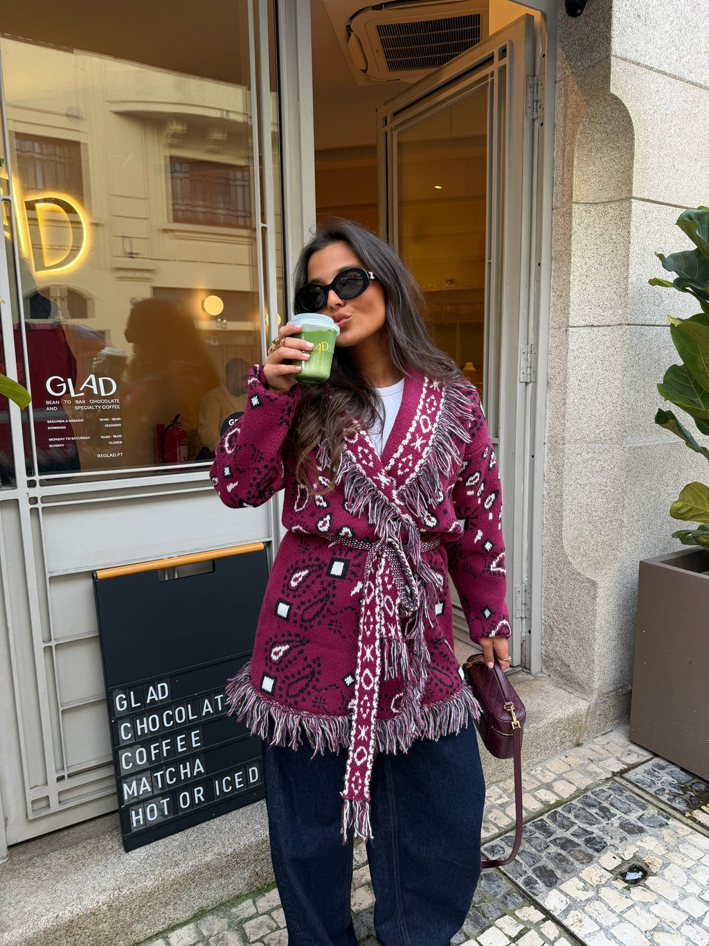 Bandana | Chaqueta Larga Granate