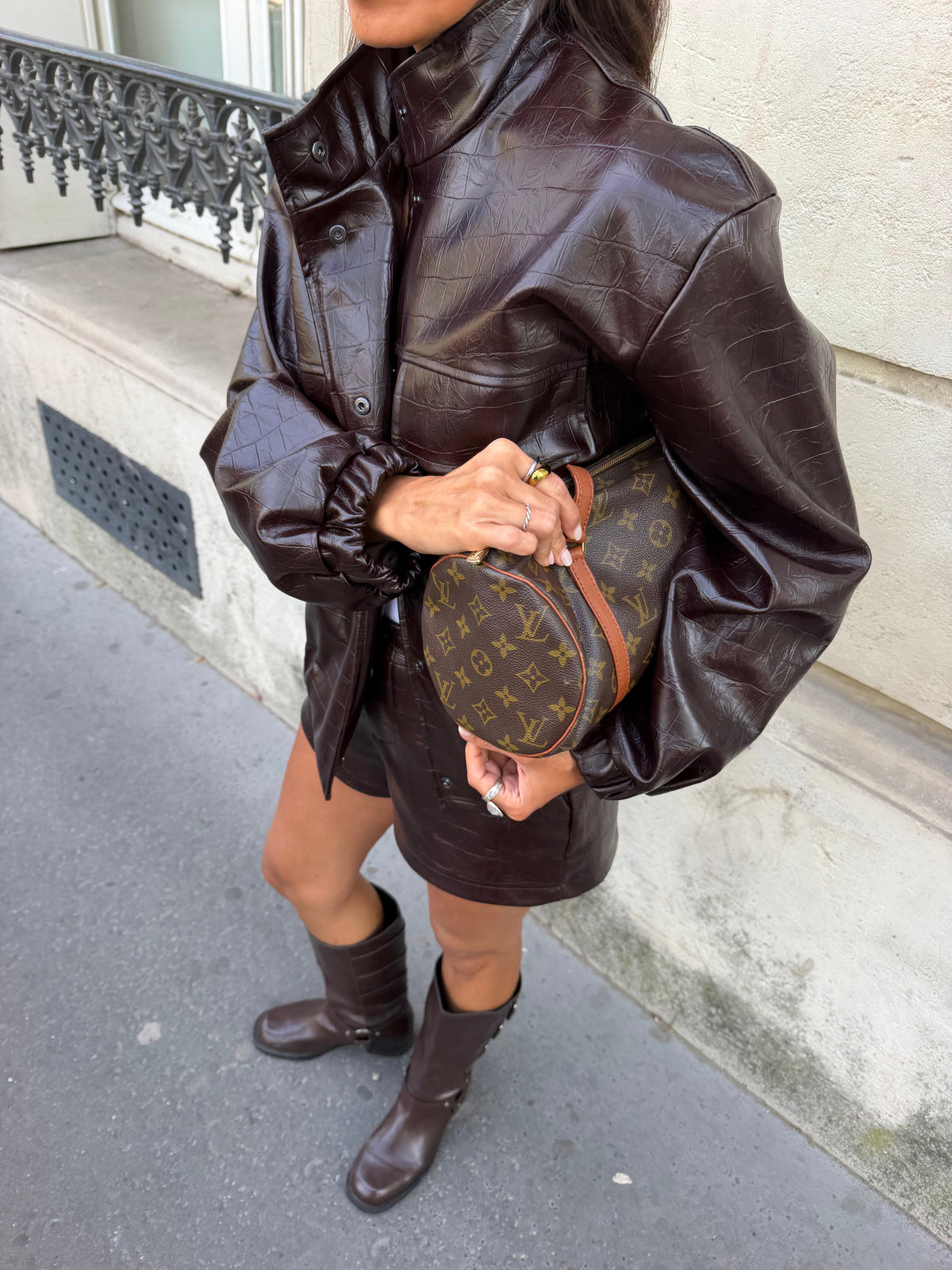 Chaqueta Efecto Cocodrilo