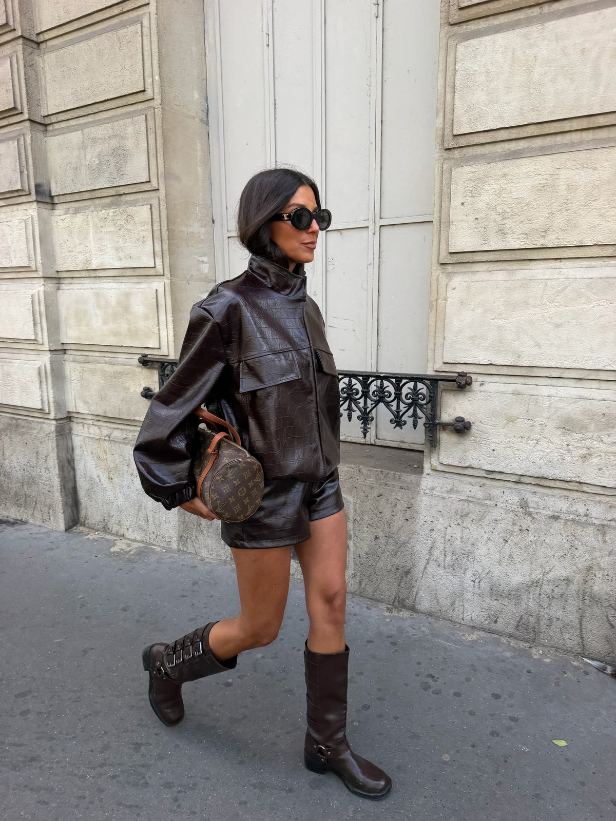 Chaqueta Efecto Cocodrilo