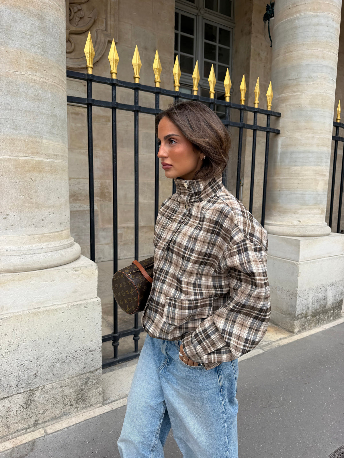 Capucine | Cazadora Bómber de Cuadros