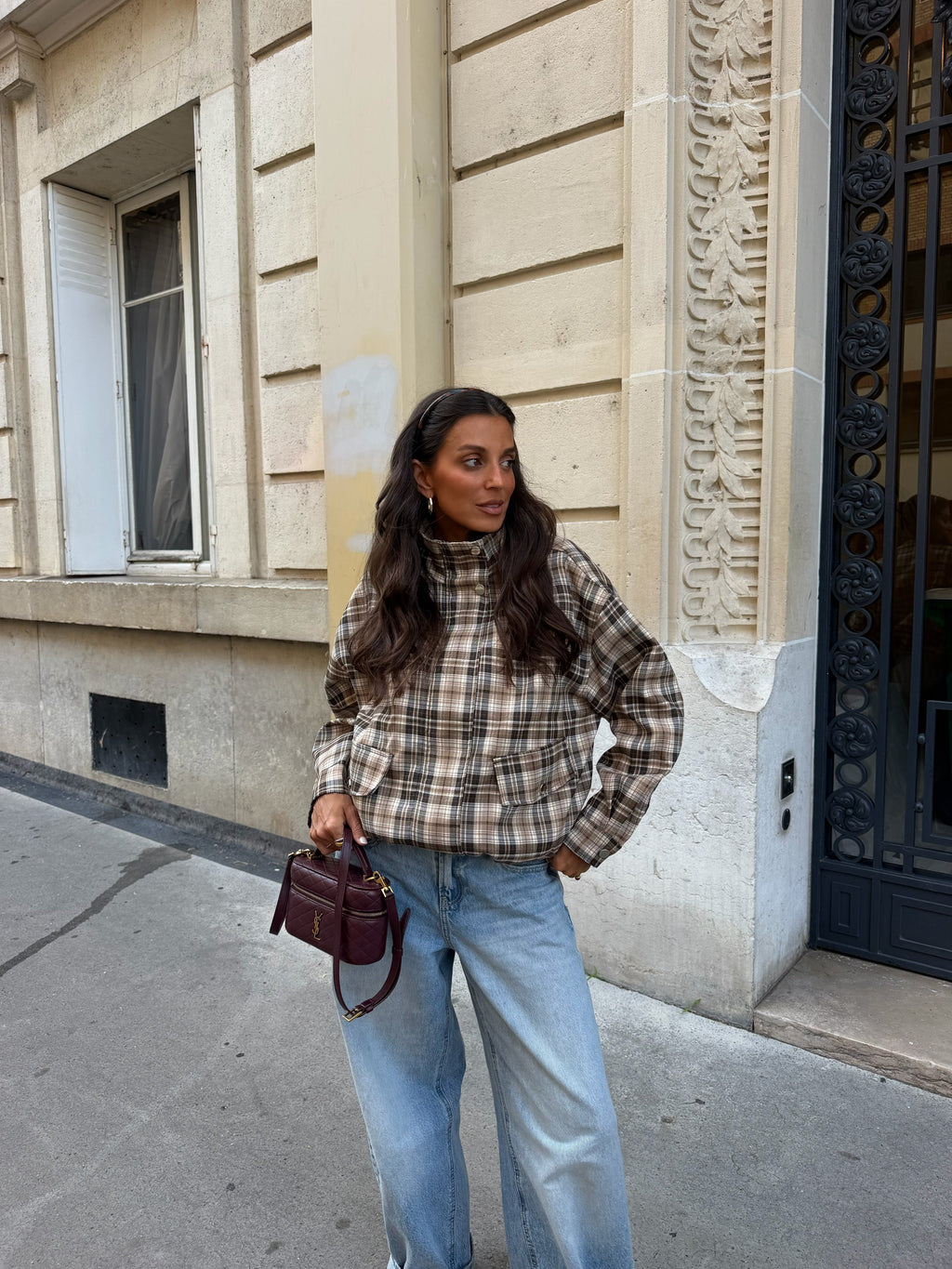 Capucine | Cazadora Bómber de Cuadros