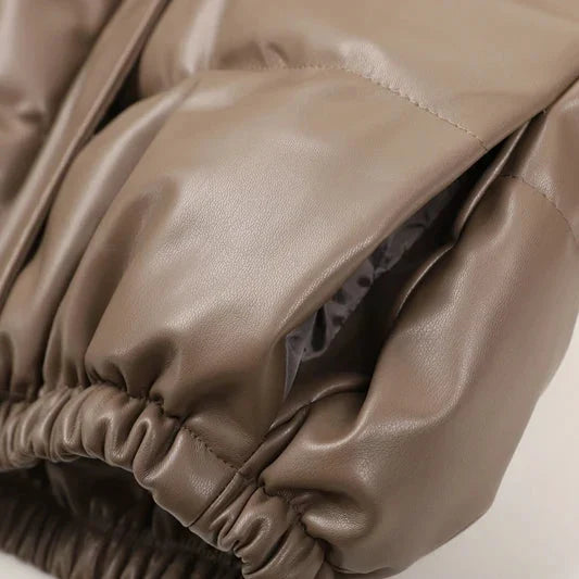 Chaqueta de Piel Sintética para Mujer | Chaquetón Corto de Invierno con Cremallera