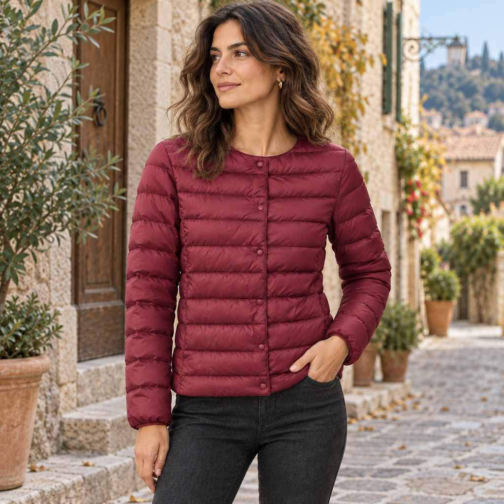 Chaqueta Acolchada de Plumón para Mujer | Plumífero Ligero de Invierno