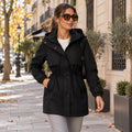 Parka con Capucha para Mujer | Chaqueta de Entretiempo con Cintura Ajustable