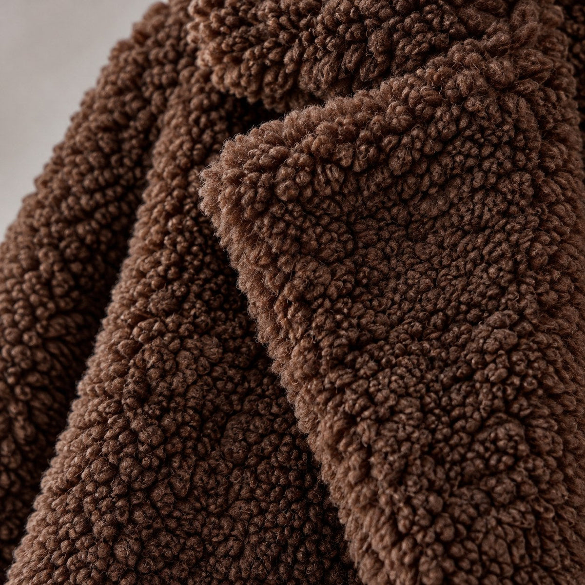 Abrigo de Borreguito para Mujer | Abrigo Teddy Largo con Solapa y Botones