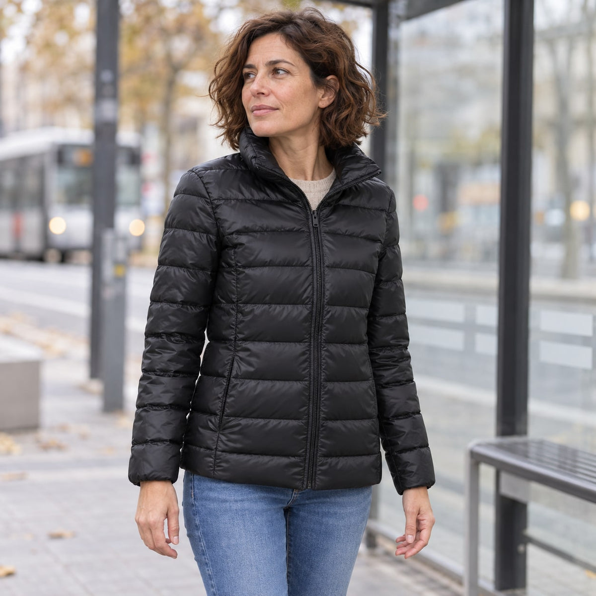 Chaqueta de Plumón Corta para Mujer | Plumífero Ligero Acolchado de Invierno