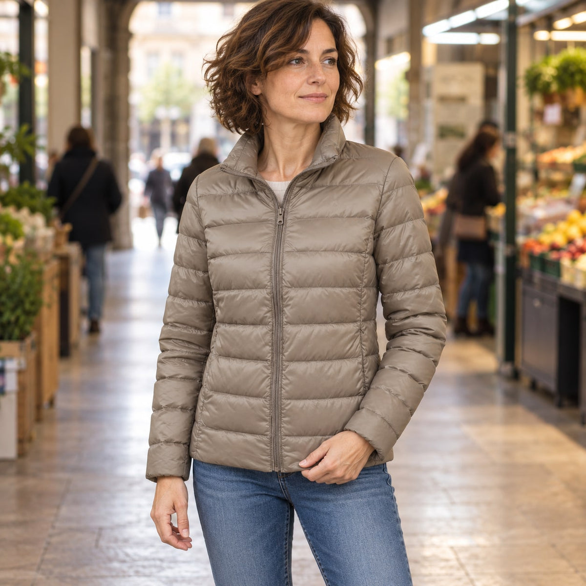Chaqueta de Plumón Corta para Mujer | Plumífero Ligero Acolchado de Invierno