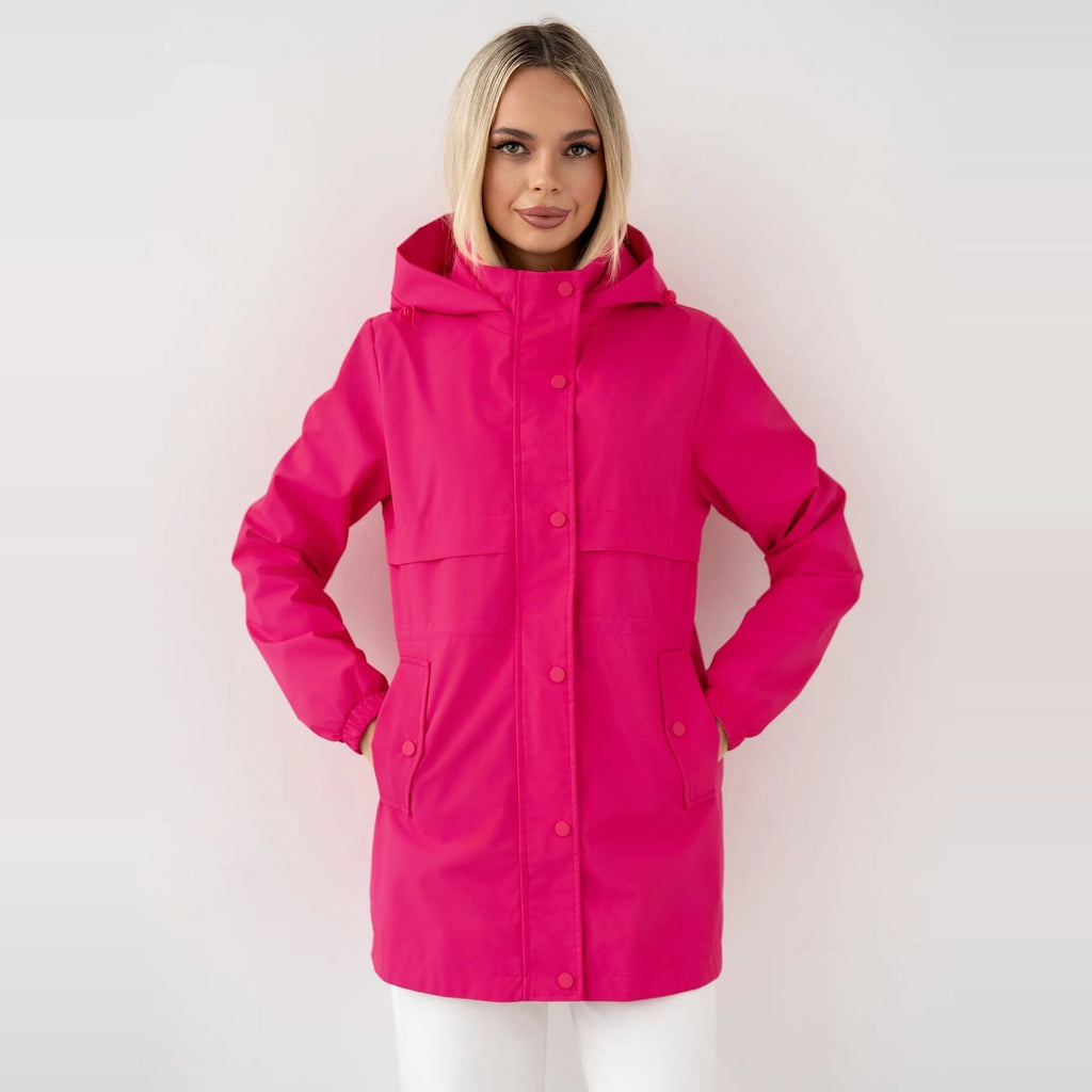 Parka con Capucha para Mujer | Chaqueta de Entretiempo con Cintura Ajustable