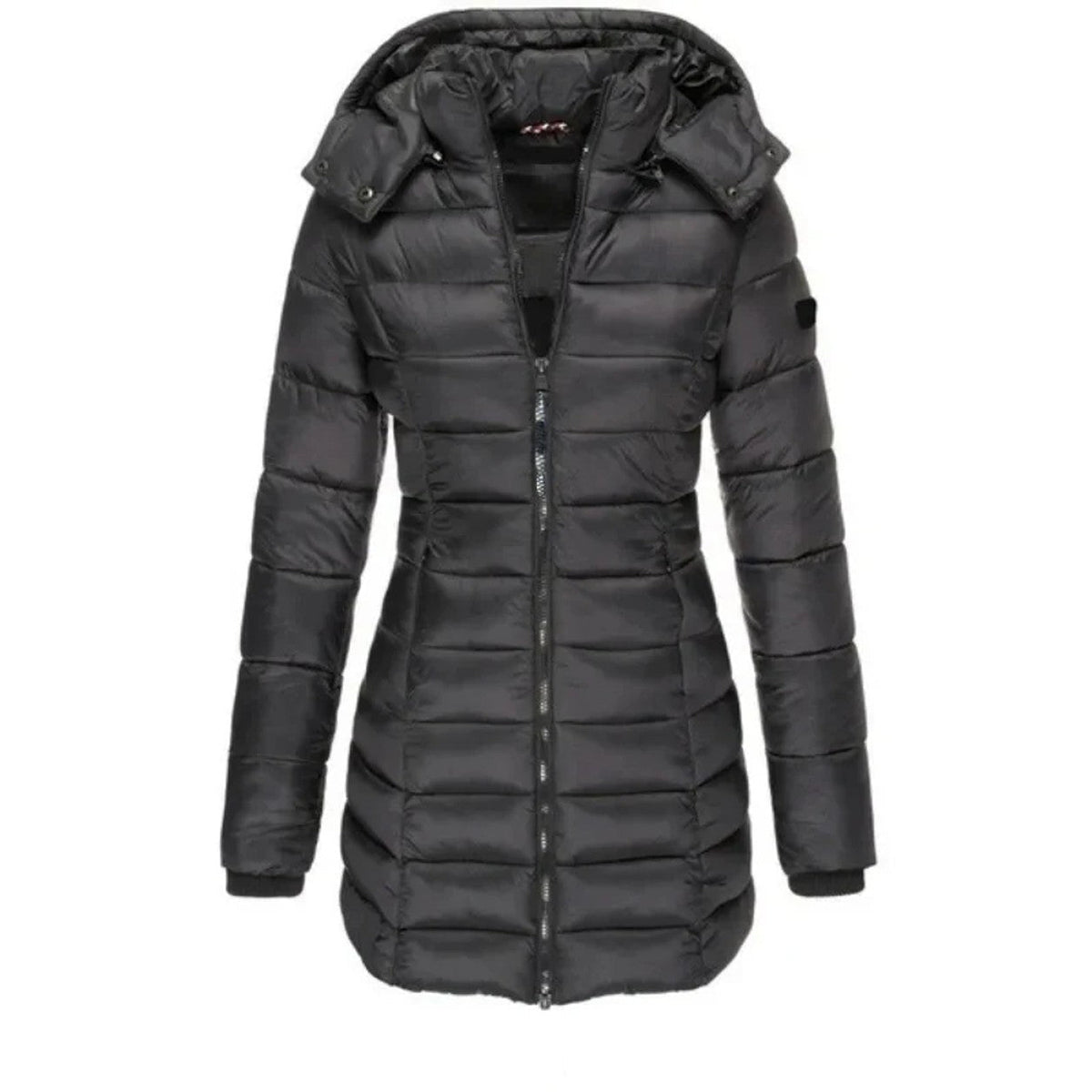 Parka Acolchada con Capucha para Mujer | Chaquetón Entallado de Invierno Midi