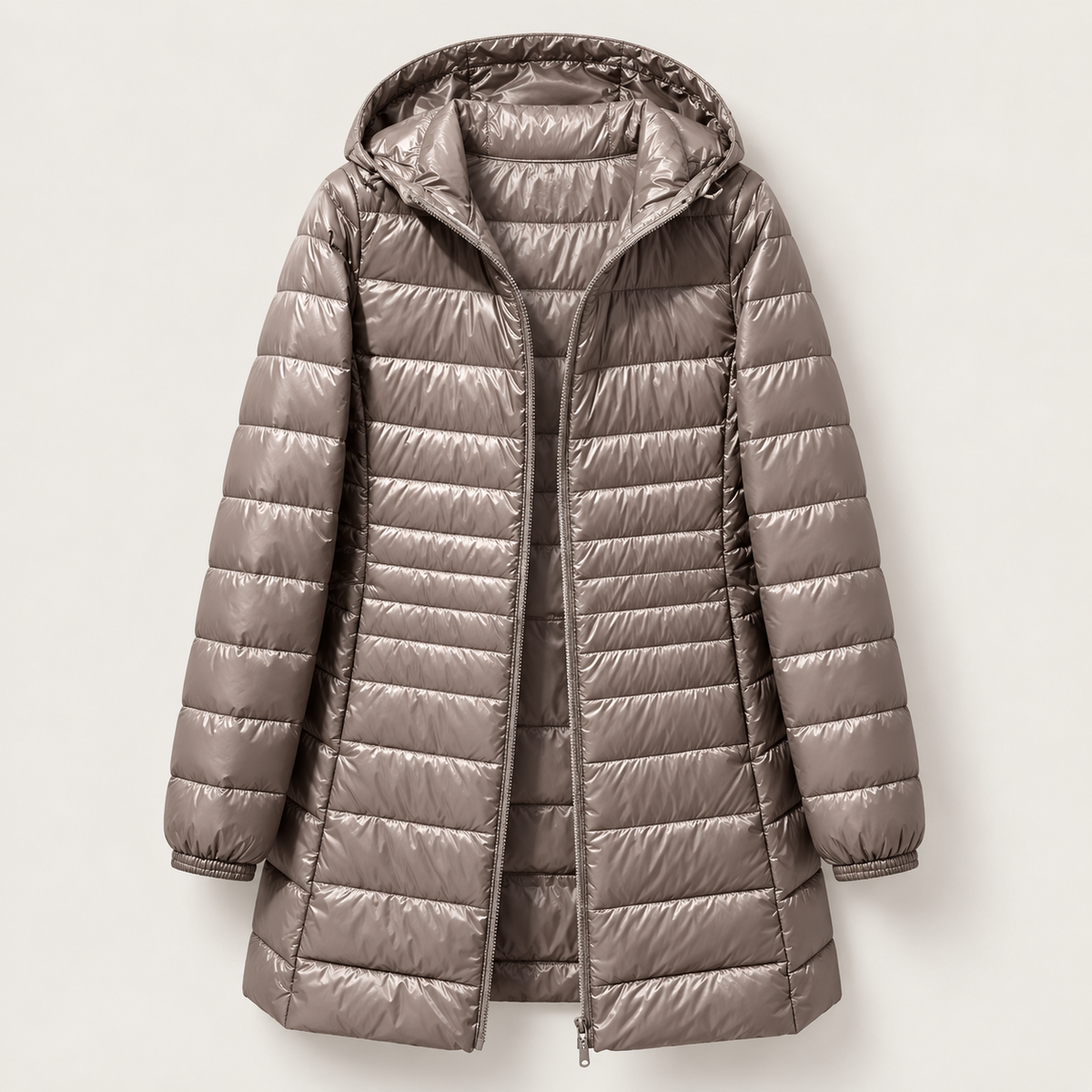 Chaquetón de Plumón Largo con Capucha para Mujer | Ligero y Compresible, Ideal Viaje